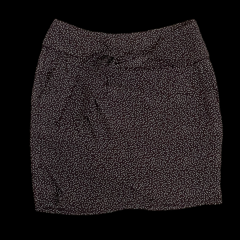 Promod Women Black White Red Faux Wrap Partial Lined Pocket Mini Skirt